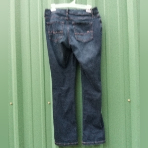 Women's Maurices Blue Jeans Size 6 Straight Leg Dark Wash - Picture 3 of 3